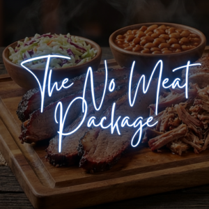 Vegetarian BBQ catering spread with roasted vegetables, mushroom medley, honeyslaw, potato wedges, dairy-free salad, and fresh buns