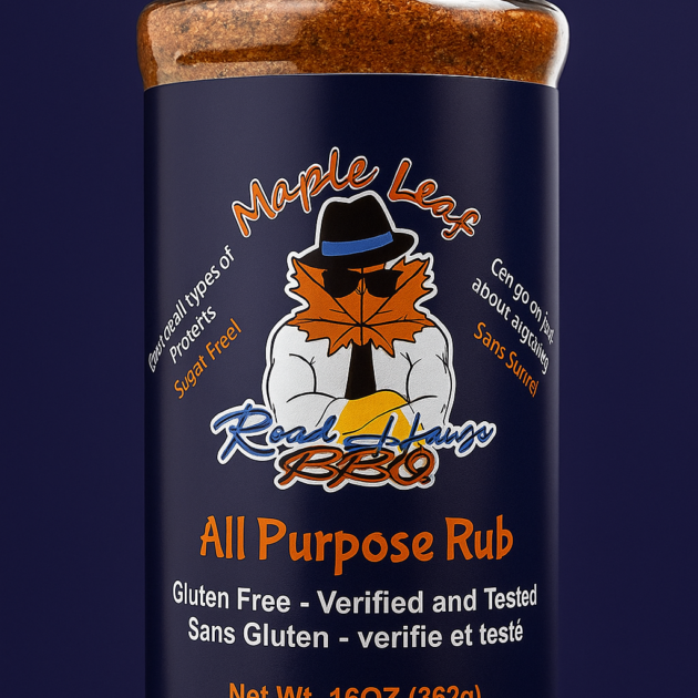 Maple Leaf Roadhouse BBQ All Purpose Rub shaker bottle gluten free sugar free seasoning