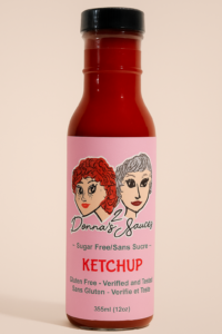 2 Donnas sugar free ketchup bottle gluten free
