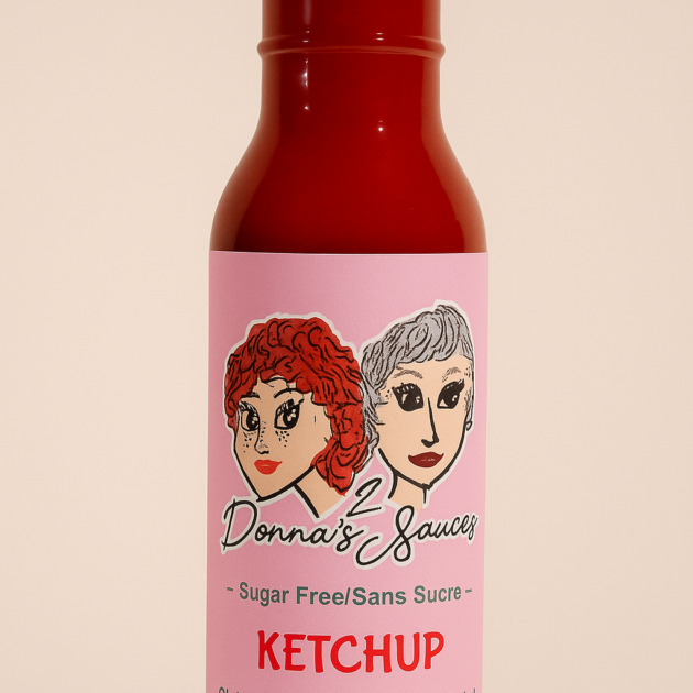 2 Donnas sugar free ketchup bottle gluten free