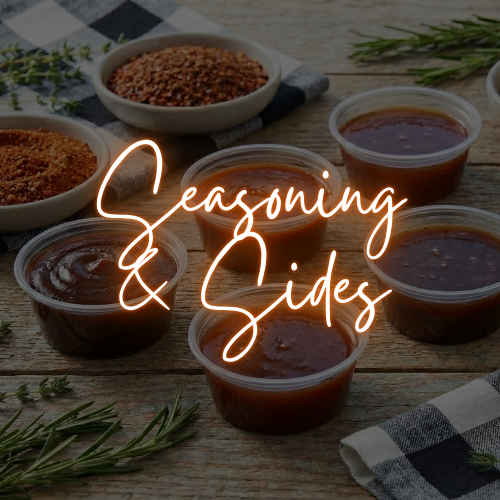 Seasoning and sides meal prep options from Maple Leaf Roadhouse BBQ, gluten-free and celiac-safe add-ons