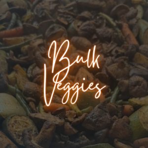 Roasted bulk meal prep vegetables including broccoli carrots zucchini and asparagus in 500g packs